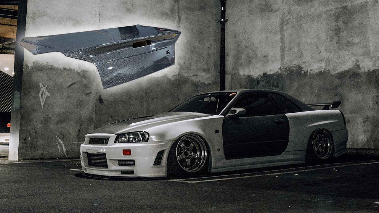 Rare R34 GTR Carbon Fiber Duck Bill Trunk!