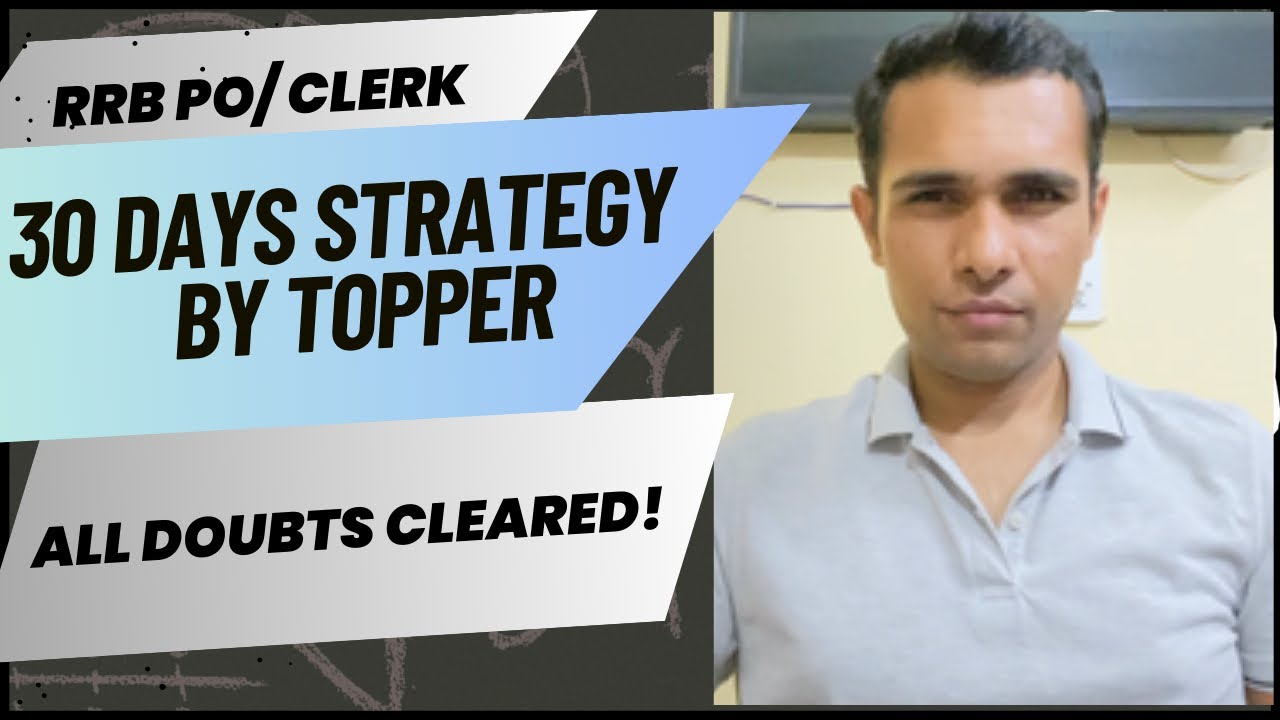 30 Days Study Plan for IBPS RRB PO/ Clerk  2023 | by topper Ashutosh Sharma &spades;️