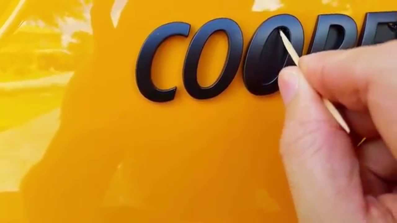 Plasti Dip Mini Cooper Emblem Letters