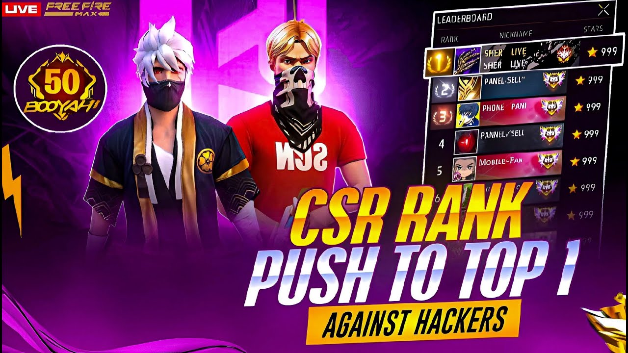 CSR PUSH TO REGION 999+⭐🚀GO FOR 150K 🔥😎🖥#classyff #nonstopgaming #freefirelive #rai #freefiremax