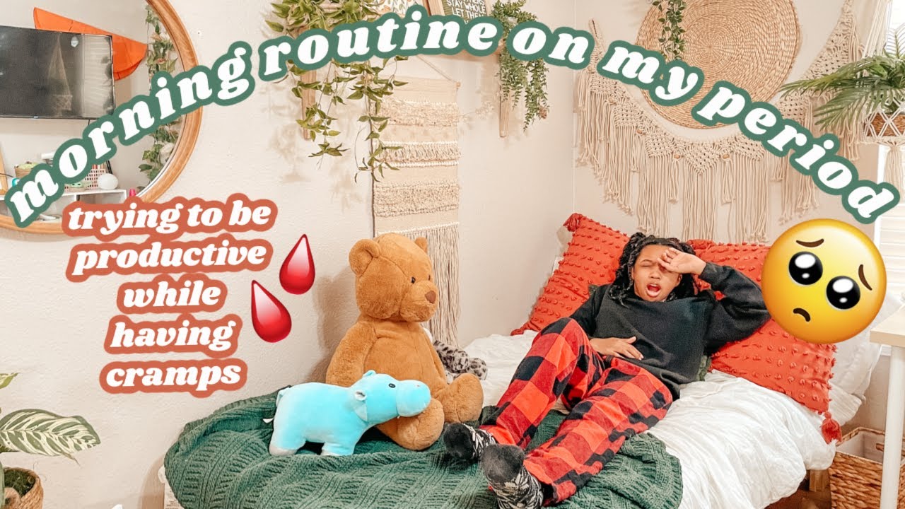 REALISTIC MORNING ROUTINE ON MY PERIOD | period morning routine | just jordyn