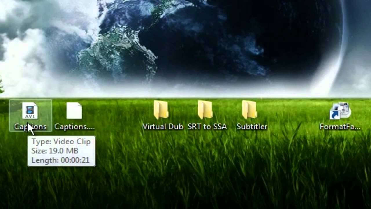 How to Merge SRT subtitle files with a AVI video file