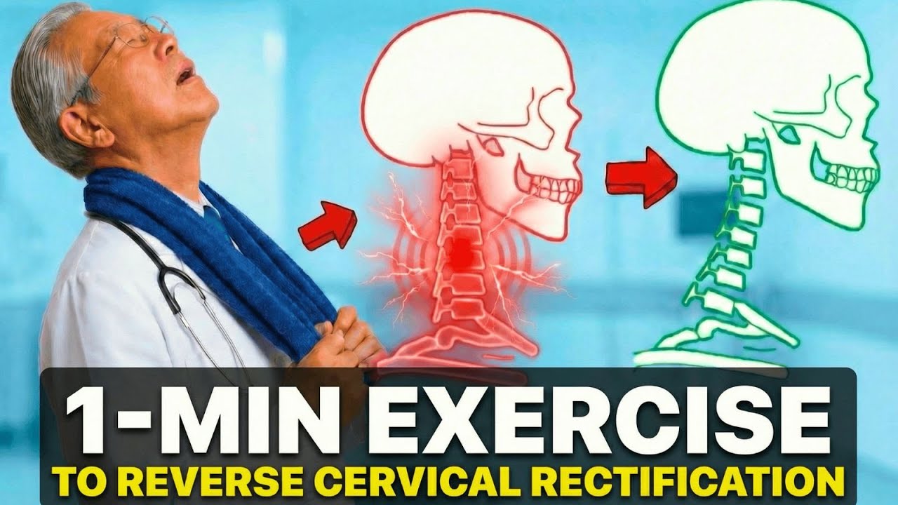 The BEST Exercise for CERVICAL RECTIFICATION After 60 | Reverse Neck Pain 