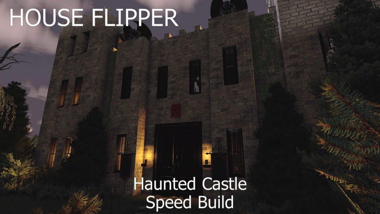 House Flipper - Custom Castle - Haunted Halloween (Speed Build)