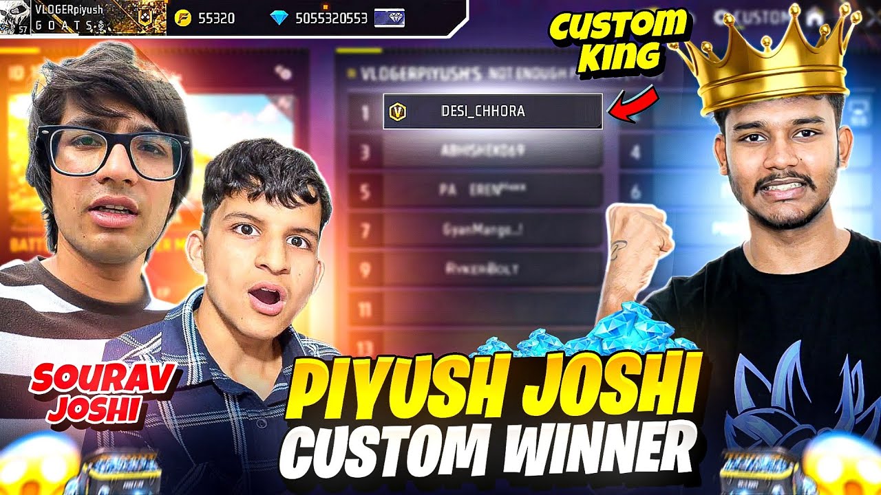 @piyushjocgaming CUSTOM GIVEAWAY WINNER 🏆 Ft.@souravjvlogs