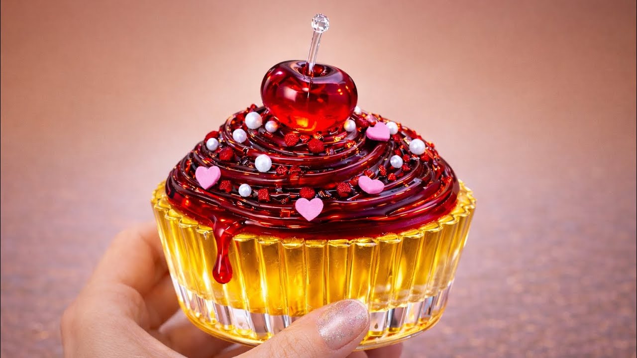 Making a Glass Cherry Cupcake ASMR 😳 | Looks Real, It’s Glass