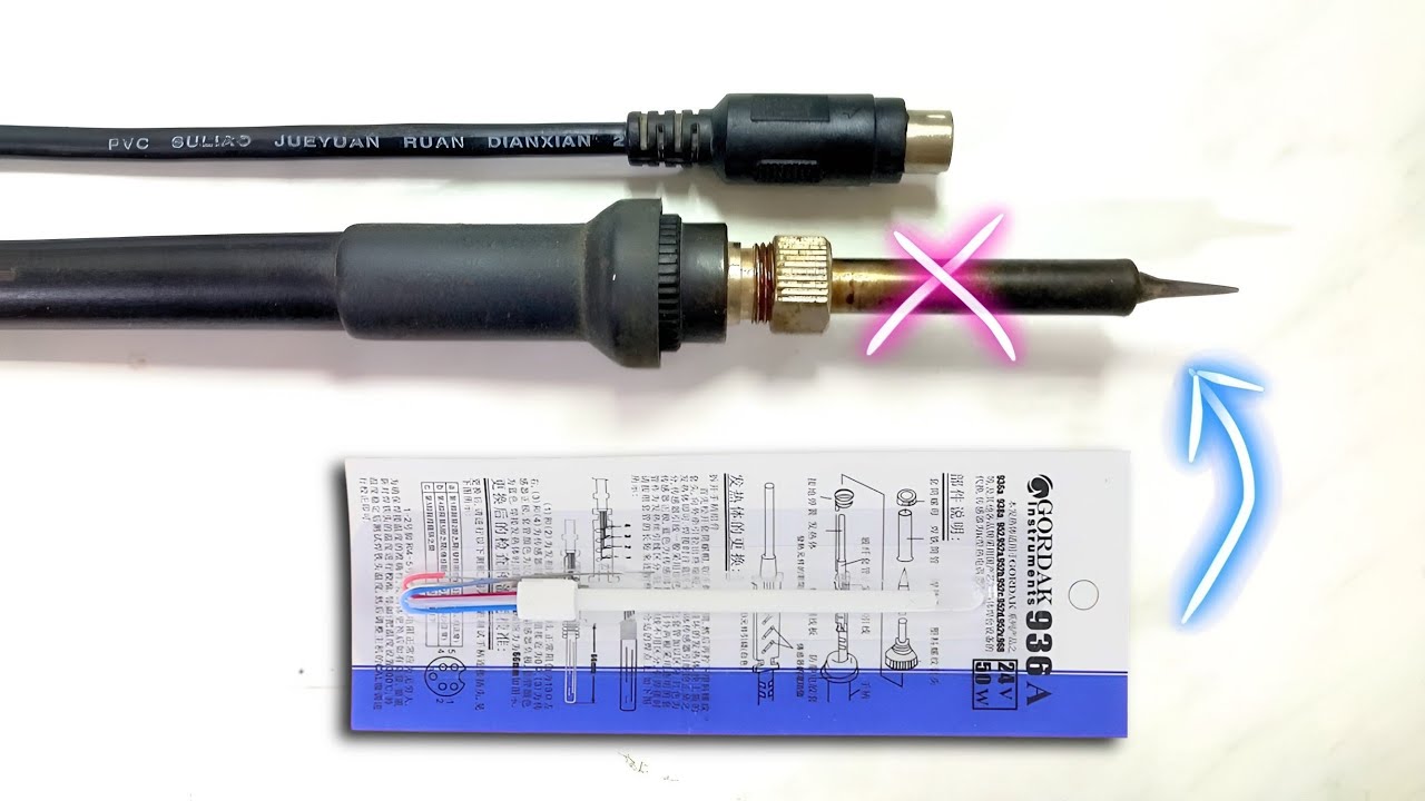 Soldering Iron Heating element fixing resistor repair Iternal 936a