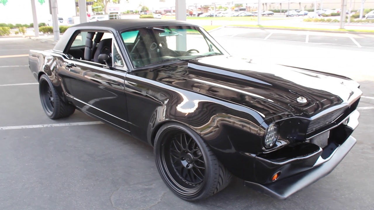 1966 Mustang Widebody Triple Black Walk Around