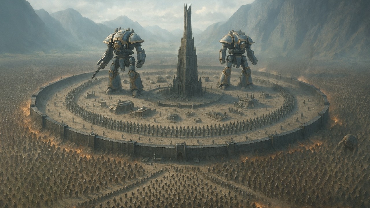 5,000,000 CHAOS SPACE MARINE ATTACK Isengard DEFENDED by Space Marines - Epic Battle Simulator 2