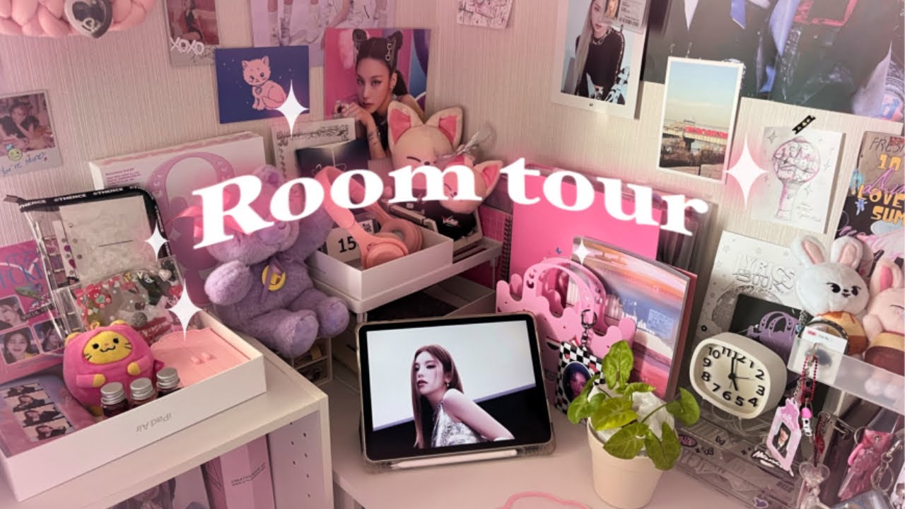 【🪴.✧︎Room tour *.🎀 】推し×ピンクのお部屋🏠🩷 /韓国好き大学生の部屋紹介 / stay / midzy