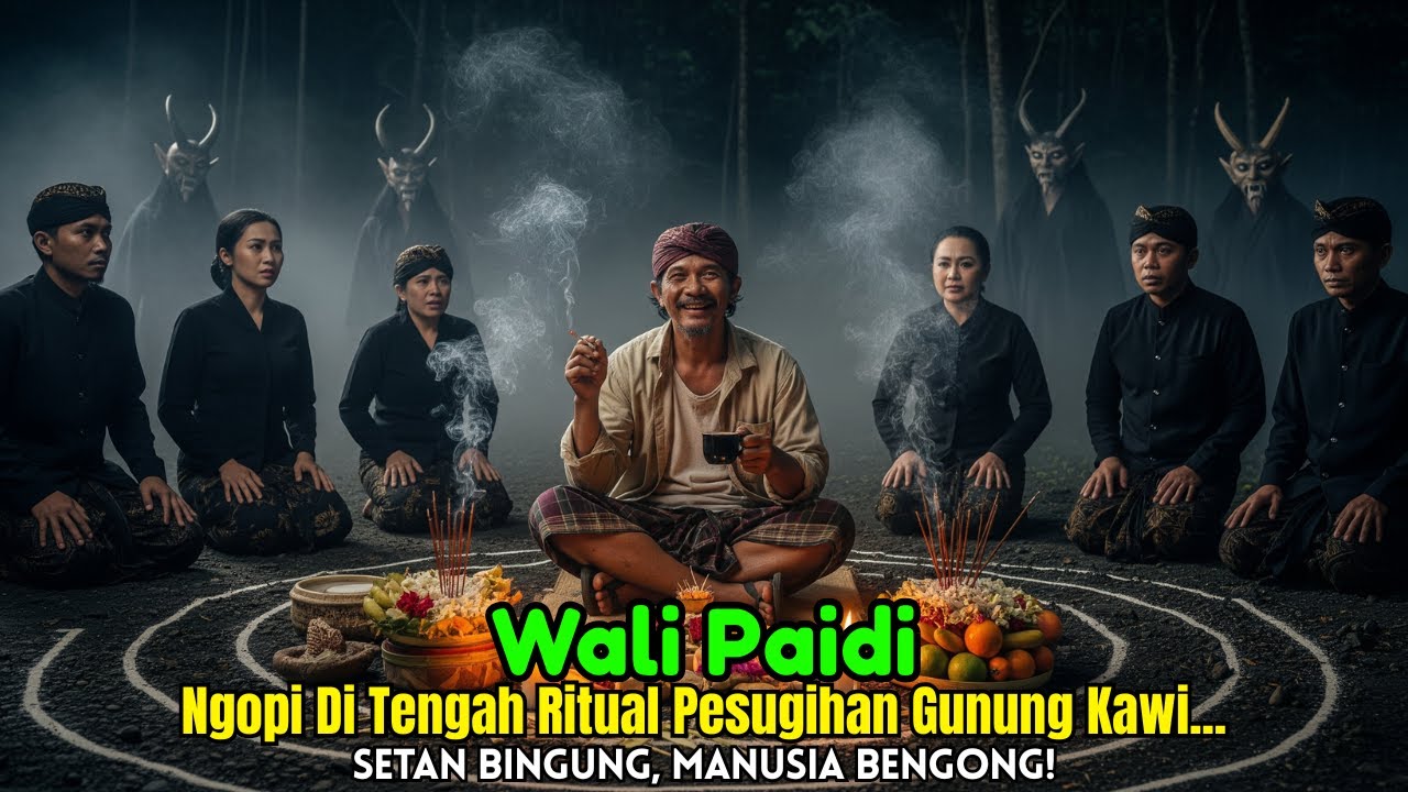 Wali Paidi Ngopi Di Tengah Ritual Gunung Kawi, Sesajen Kalah Sama Gorengan!