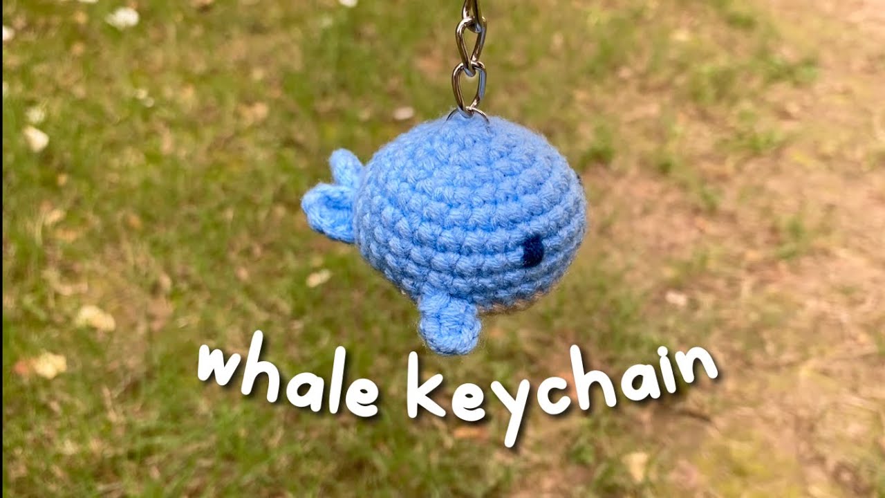 Crochet Whale Keychain Tutorial 🐳 | Crochet Mini Animal Keychain | Crochet Amigurumi Animal Keychain