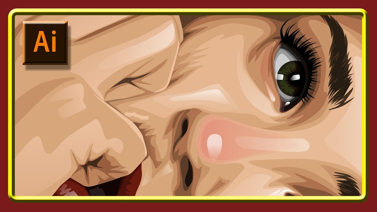 آموزش وکتورآرت در ایلوستریتور|نقاشی دیجیتال|| vector art tutorial in illustrator | speed art