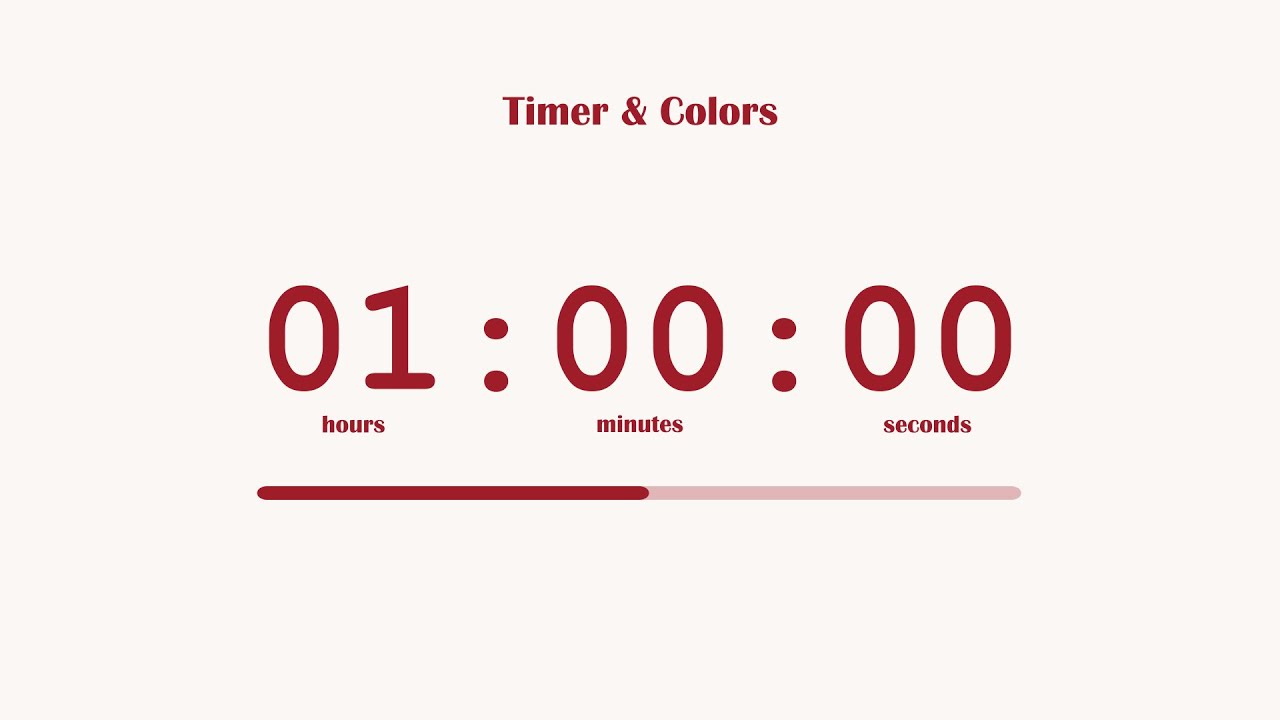 🍒 1 Hour Timer | Cherry Vanilla Aesthetic 🍦| Countdown No Music