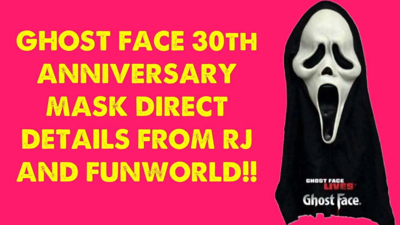 GHOST FACE 30TH ANNIVERSARY MASK DETAILS DIRECT FROM RJ AND FUNWORLD!!!