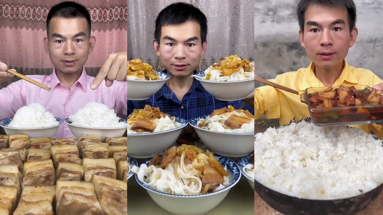 Mukbang Foodie Meat 🍖🥓 Pork Chicken 🍗 Noodles 🍜 with Chinese food #noodles #pork #mukbang #meat 