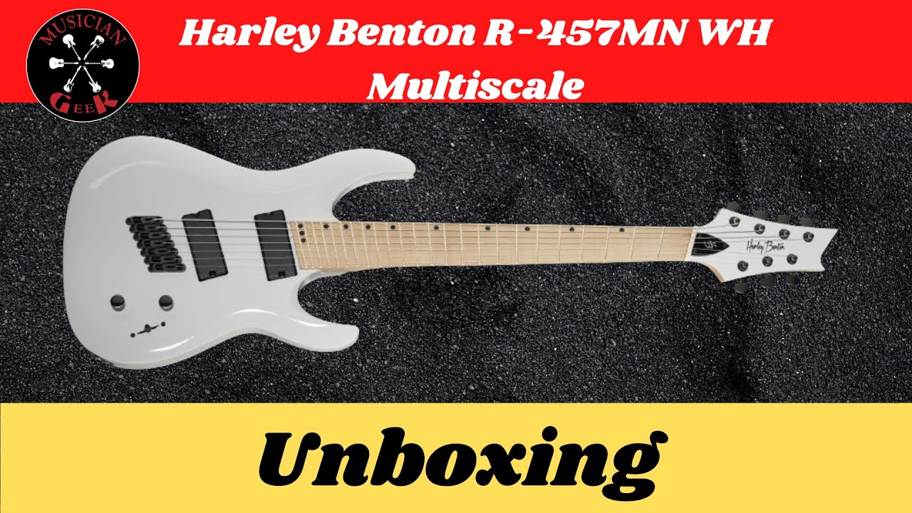Распаковка Harley Benton R 457MN WH Multiscale #7stringguitar