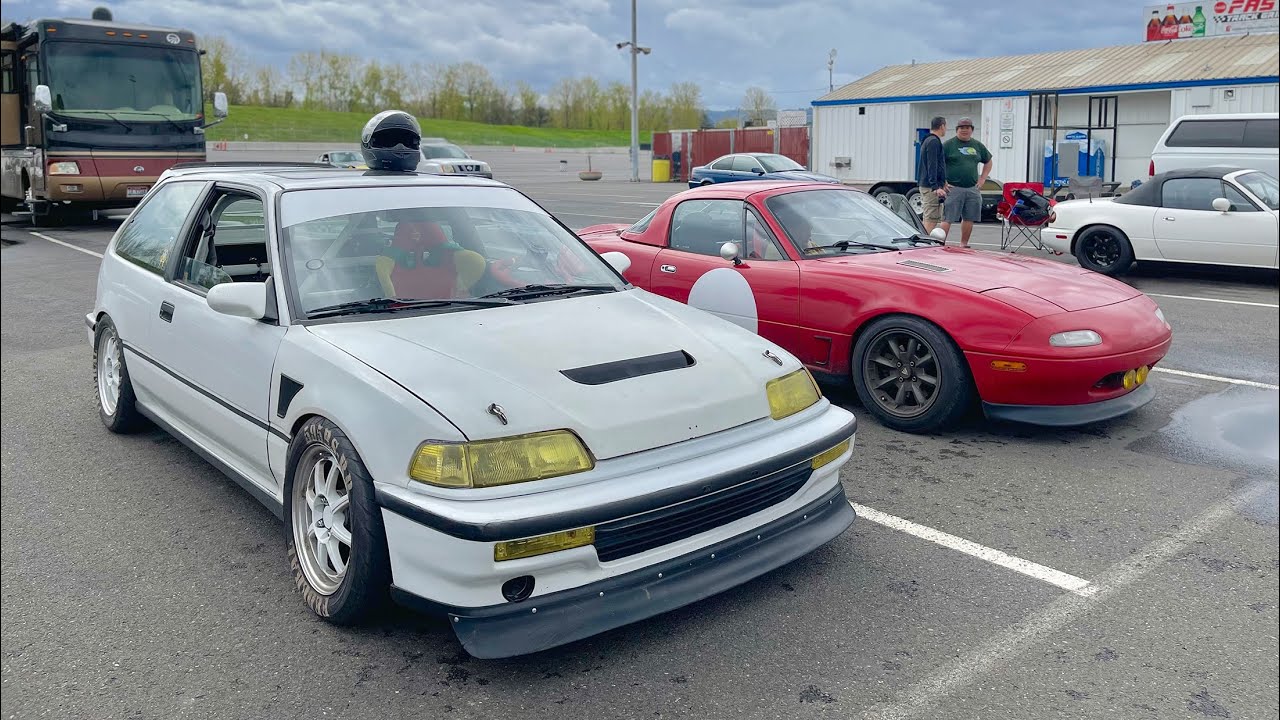 PIR Track Day in a 1990 Honda Civic EF Hatch B20 VTEC