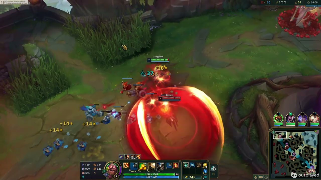 gangplank vs zaheen carry cực căng