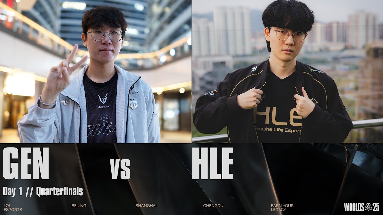 [中文] Worlds 2025 - GEN vs HLE - Knockout Stage - Quarterfinals