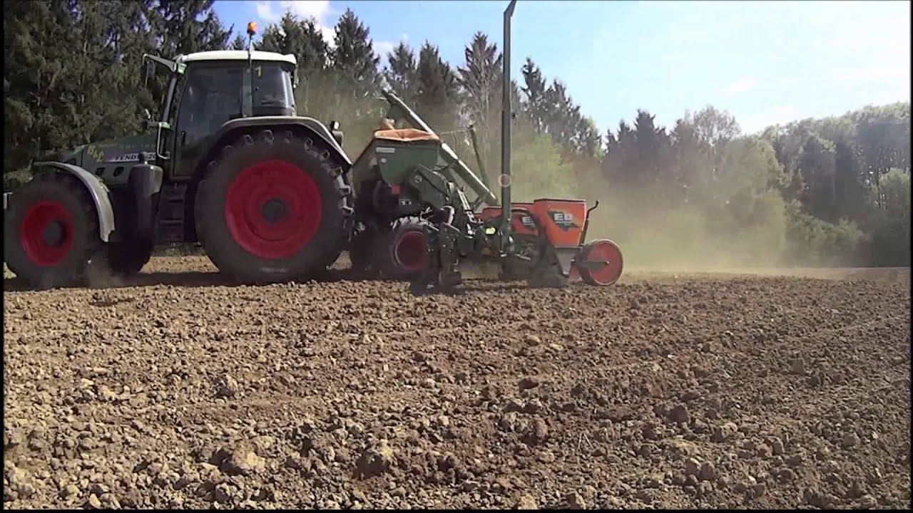 Maislegen 2015 mit Fendt 820 und Amazone ED 601-K