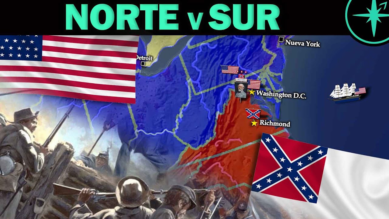 🔵⚔️🔴La GUERRA DE SECESIÓN 1861-1865 (🌐Subtítulos 🇧🇷🇬🇧)