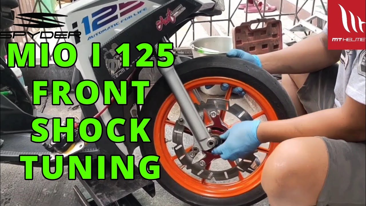 MIO I 125 FRONT SHOCK TUNING #papa #papa Mon Motovlog