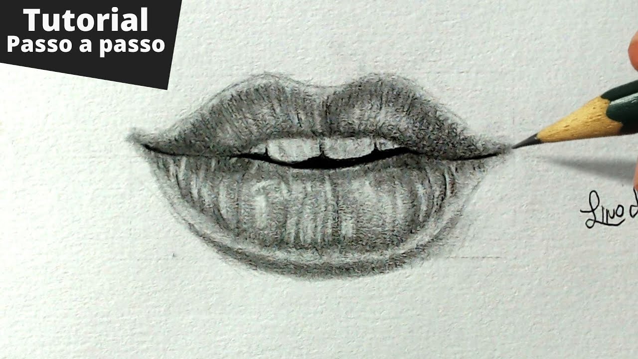 COMO DESENHAR UMA BOCA REALISTA - Narrado Passo a Passo para Iniciantes.