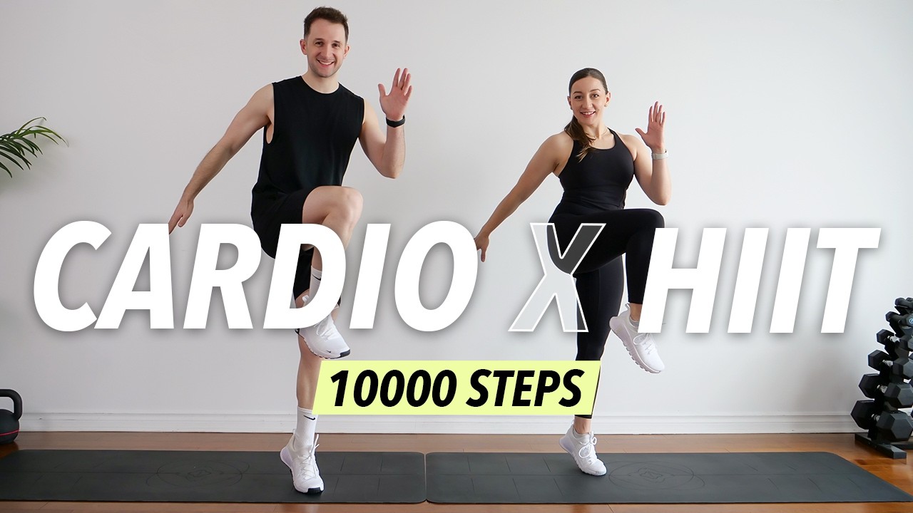 10000 Steps FAST Walking Workout - 1 Hour Fat Burning Endurance (No Equipment)