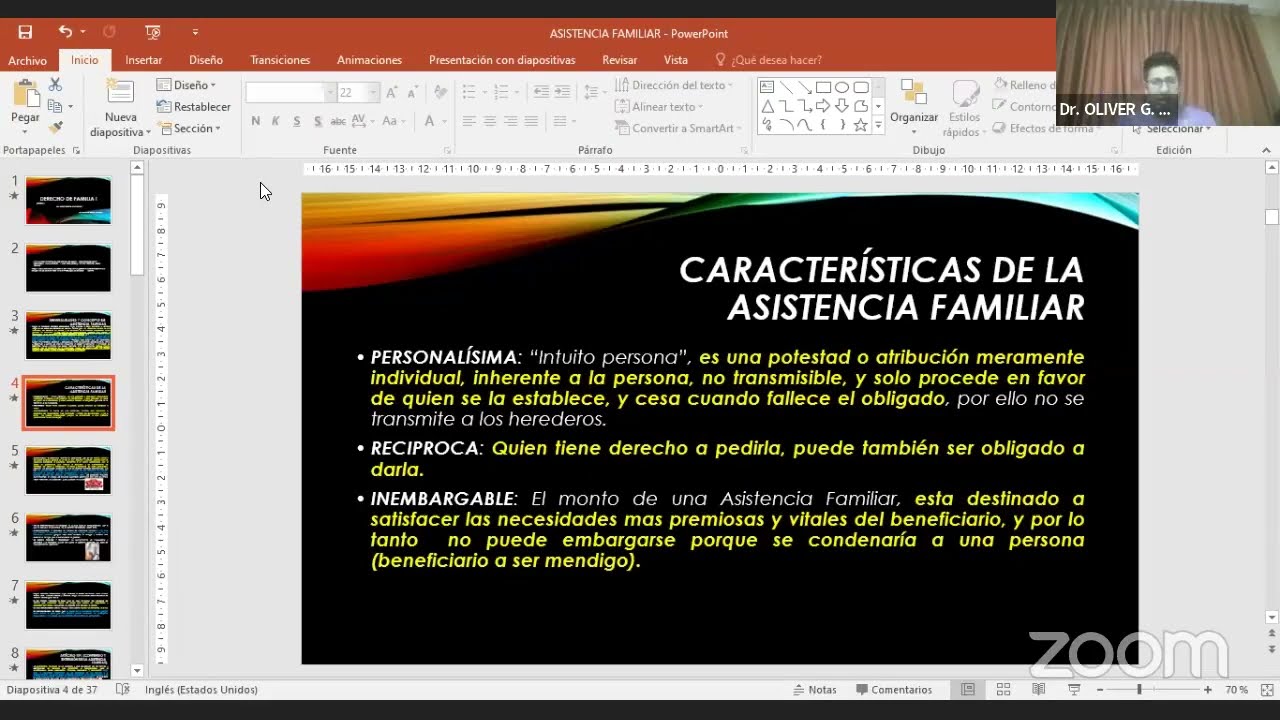 Curso especializado en asistencia familiar (Bolivia)