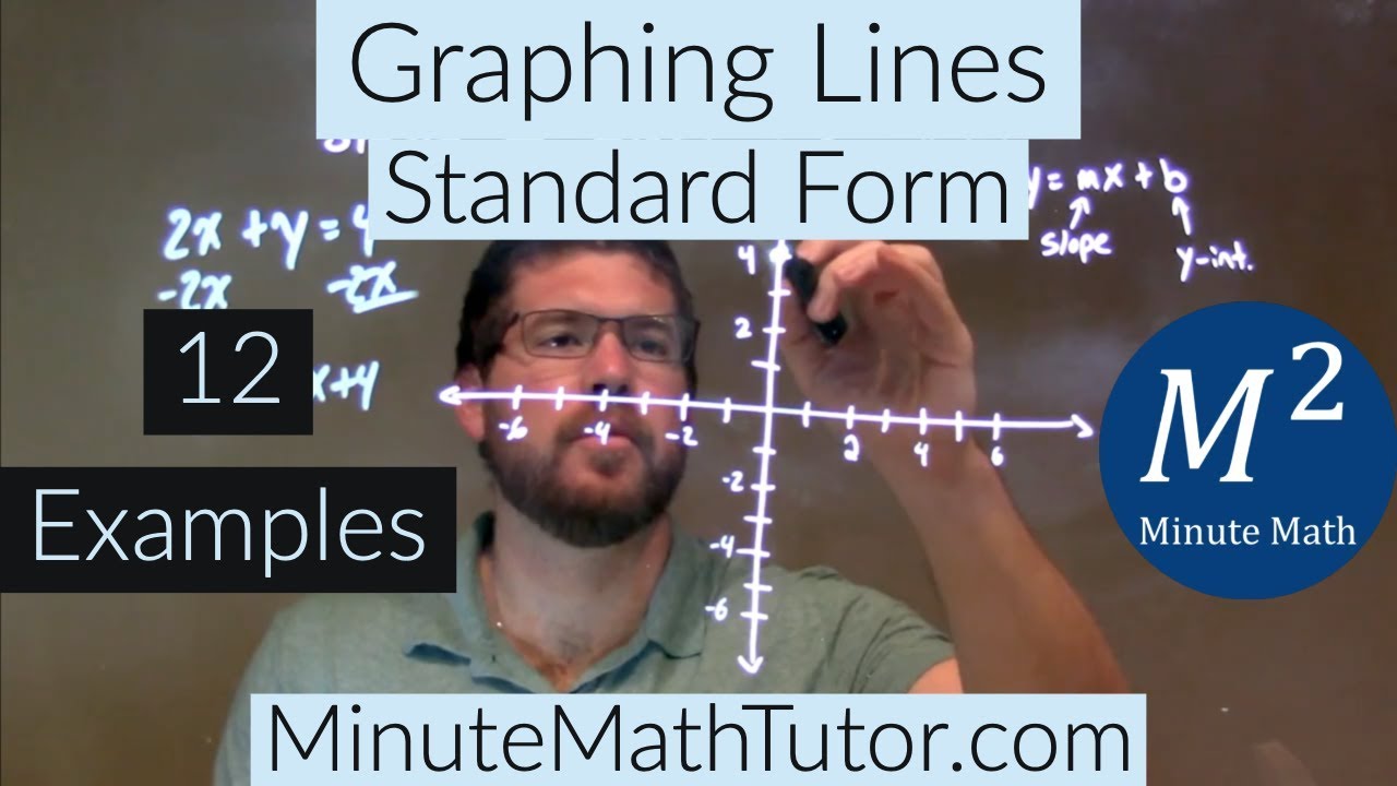 Graphing Lines Using Standard Form | 12 Examples