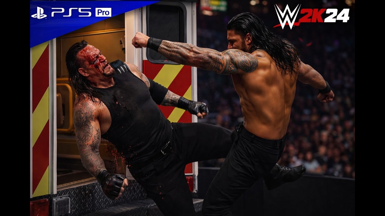 Roman Reigns vs The Undertaker Ambulance Match – Most Brutal WWE Fight Ever!  #wwe2k24