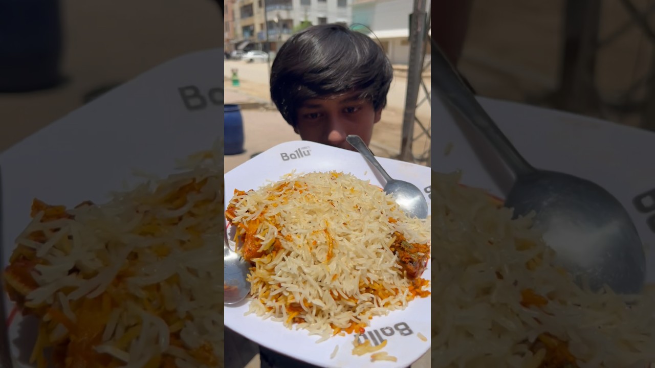 CHICKEN TIKKA BIRYANI IN BREAKFAST 😱🍗 #shorts #biryani #breakfast #trending #chicken