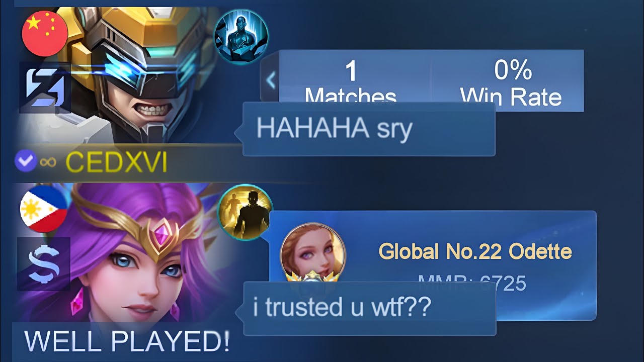 I PRANK THIS GLOBAL ODETTE in SOLO RANK!!😂(Pretend to be nub driver)