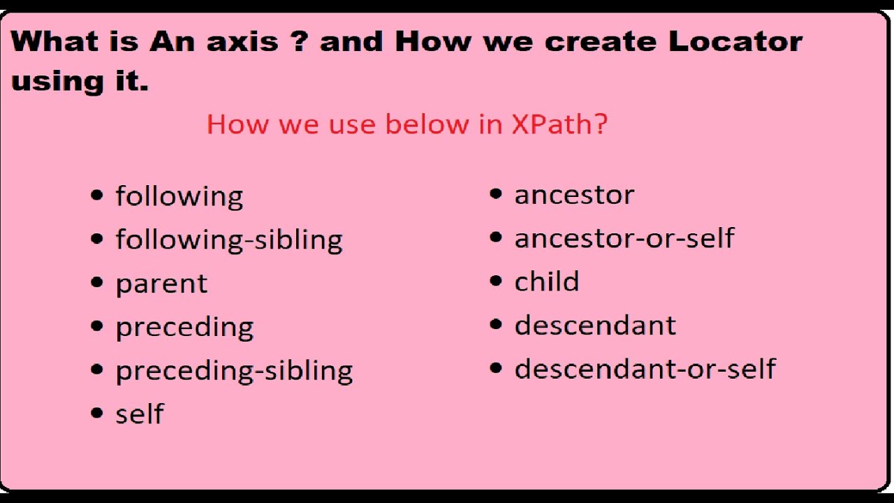 How to Create XPath using Axis