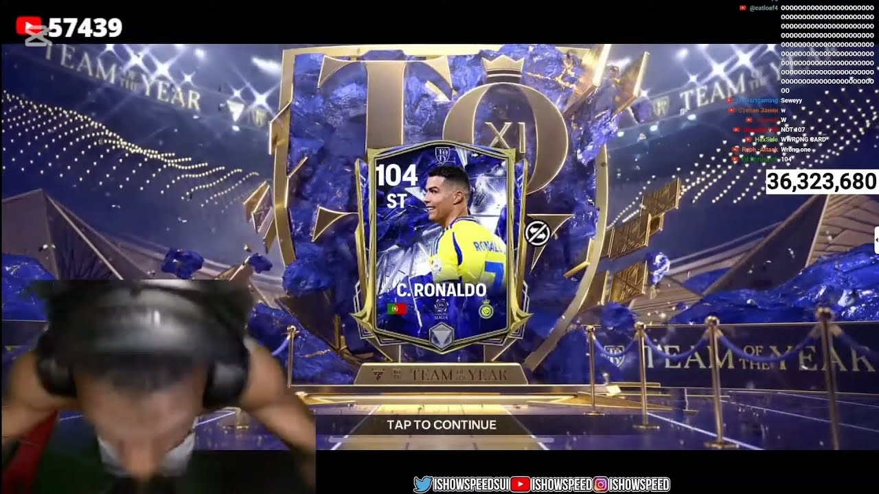 Ishowspeed pronouncing footballers name wrong in FC Mobile TOTY 25