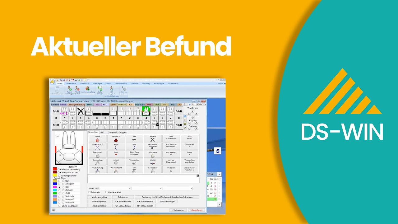 Aktueller Befund bei Dampsoft DS-WIN