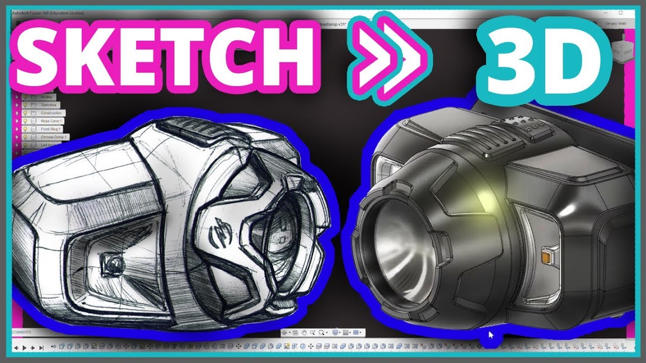 From Concept Sketch to 3D Model - Industrial Design
