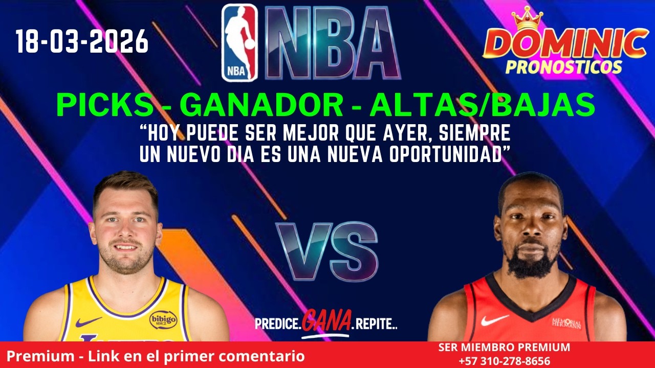 MIS 4 MEJORES PICKS GRATIS 🏀 PRONOSTICOS NBA HOY 🏀 18-03-2026 #NBA #PICKS #PARLEY #PROPS 🔥🏀🔥