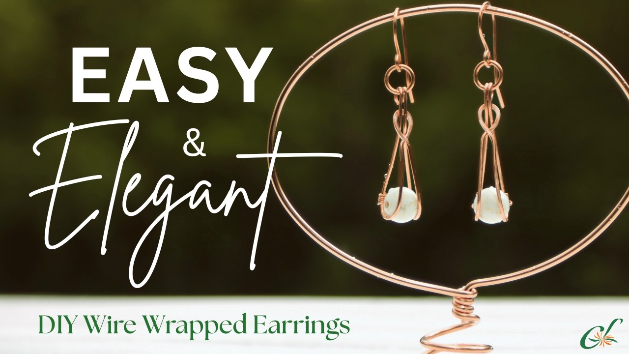 How to Make Easy Wire Wrapped Caged Bead Earrings &mdash; DIY Jewelry Tutorial