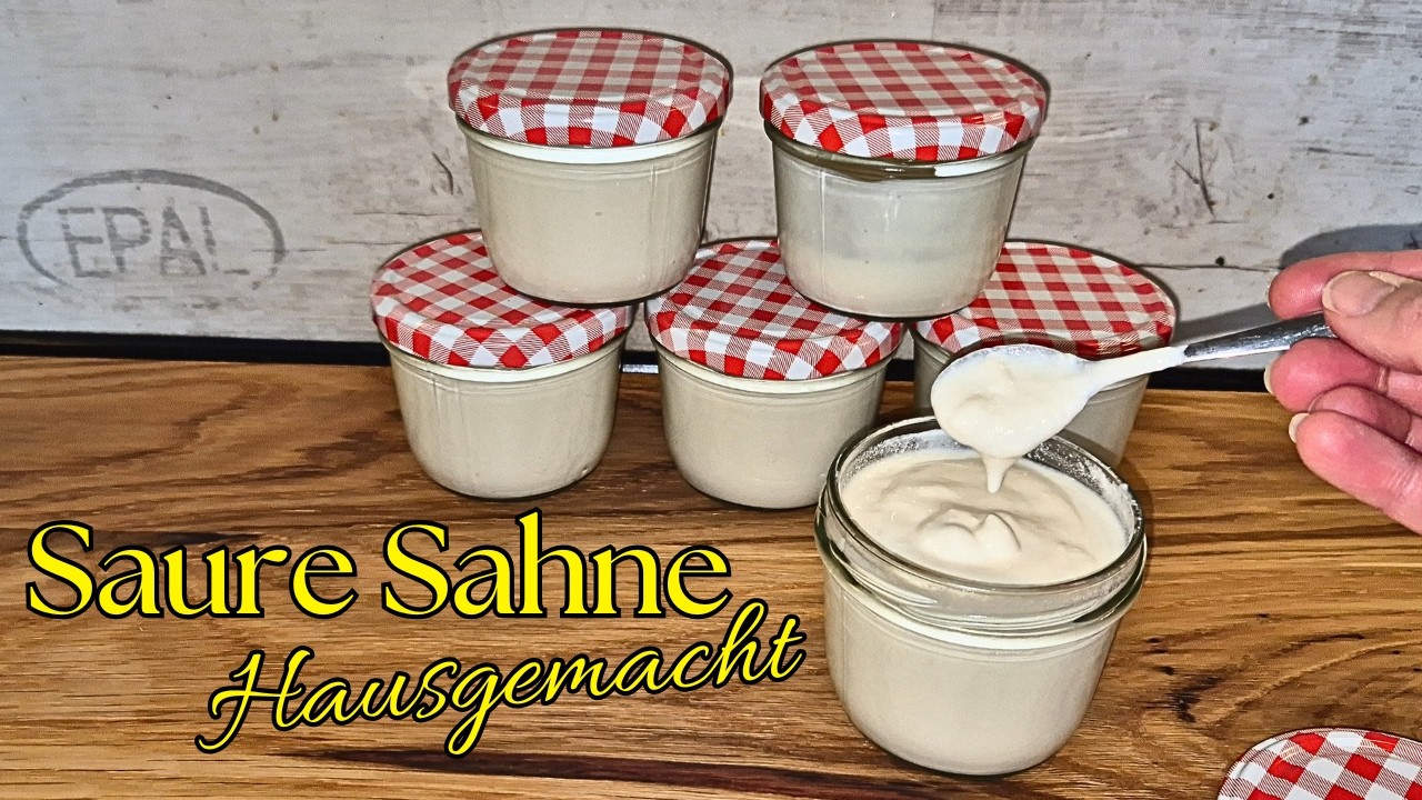 Selbstgemachter Sauerrahm 🥛✨&ndash; mit nur 2 Zutaten! Anf&auml;nger einfach #191