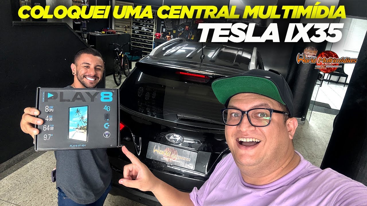 COLOQUEI UMA CENTRAL MULTIMÍDIA TESLA na minha HYUNDAI iX35!