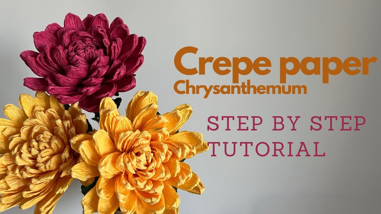 How To Make A Chrysanthemum Paper Flower | Step by step Tutorial
