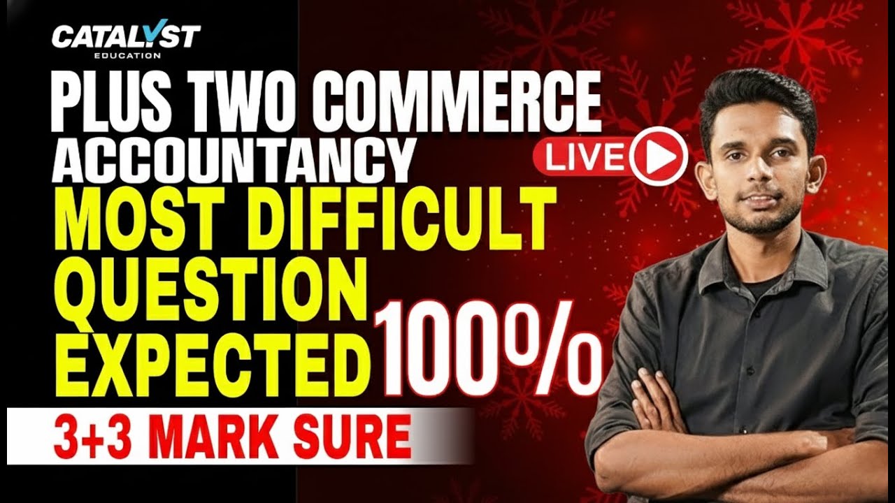Plus Two Accountancy | Most Difficult Essay Questions | X-Mas Exam 2025