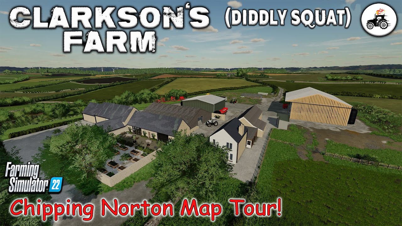 CLARKSON’S FARM (DIDDLY SQUAT)!! “CHIPPING NORTON” FS22 MAP TOUR! | NEW MOD MAP!  (Review) PS5.