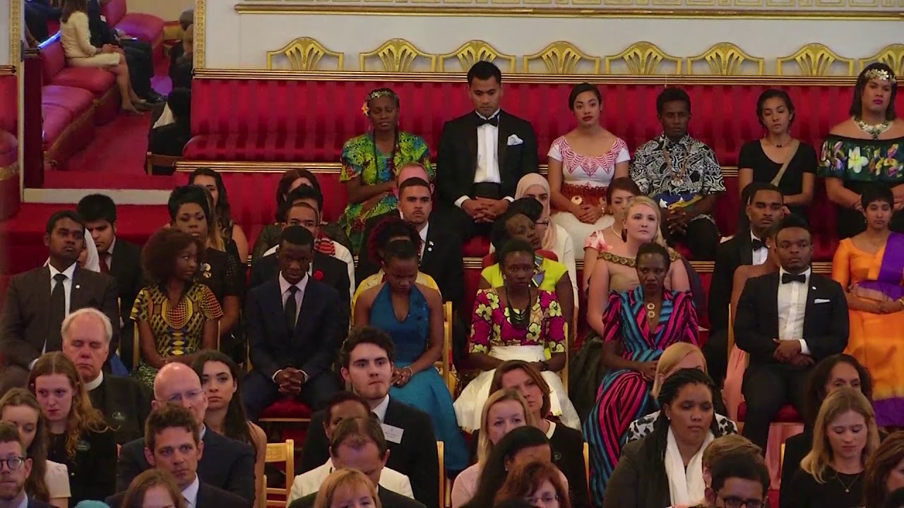 Receiving an award from Her Majesty The Queen of England.  Full video.