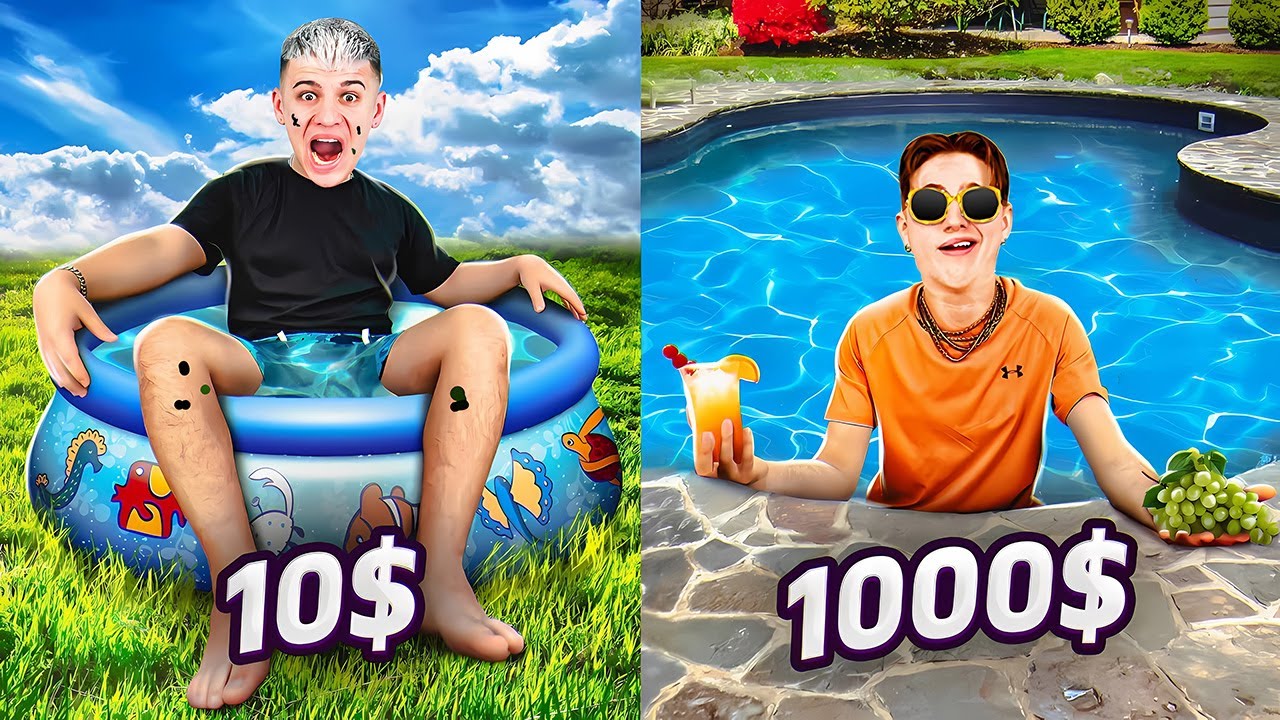ΦΤΩΧΗ ΠΙΣΙΝΑ vs ΠΛΟΥΣΙΑ ΠΙΣΙΝΑ! €10 vs €1000