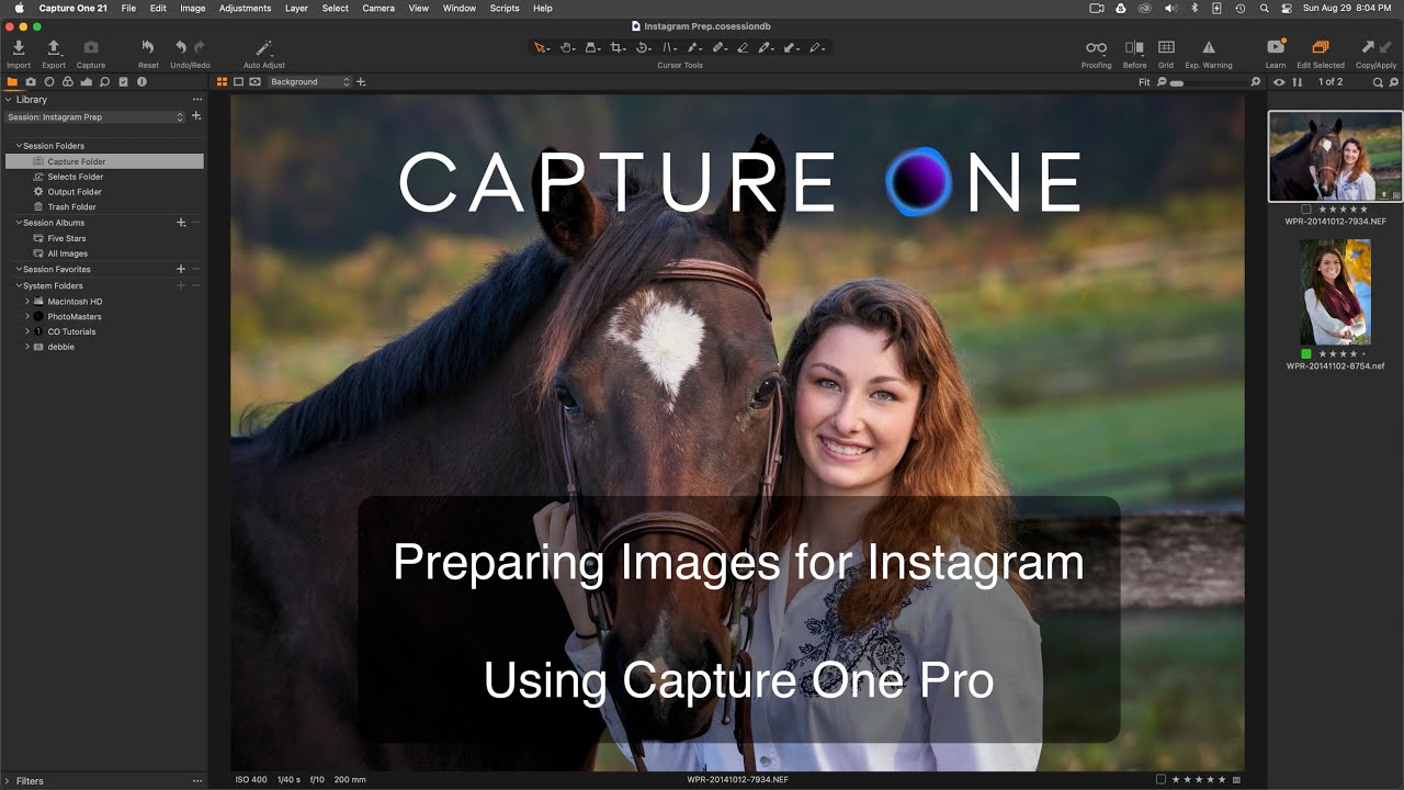 Preparing Images for Instagram in Capture One Pro
