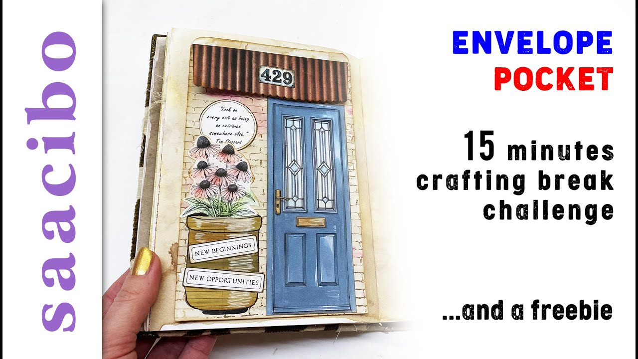 15 Minutes Crafting Break Challenge - Envelope Pocket #craftwithme