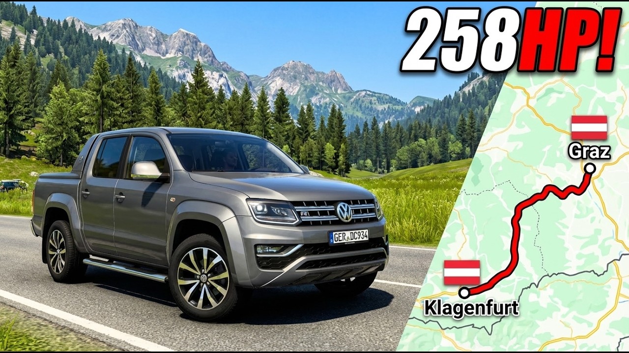 Volkswagen AMAROK V6 258HP - GRAZ TO KLAGENFURT 🇦🇹 - Euro Truck Simulator 2